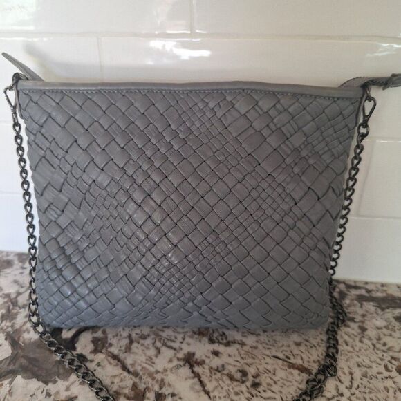 Falor Woven Leather  Crossbody Bag - Picture 1 of 9